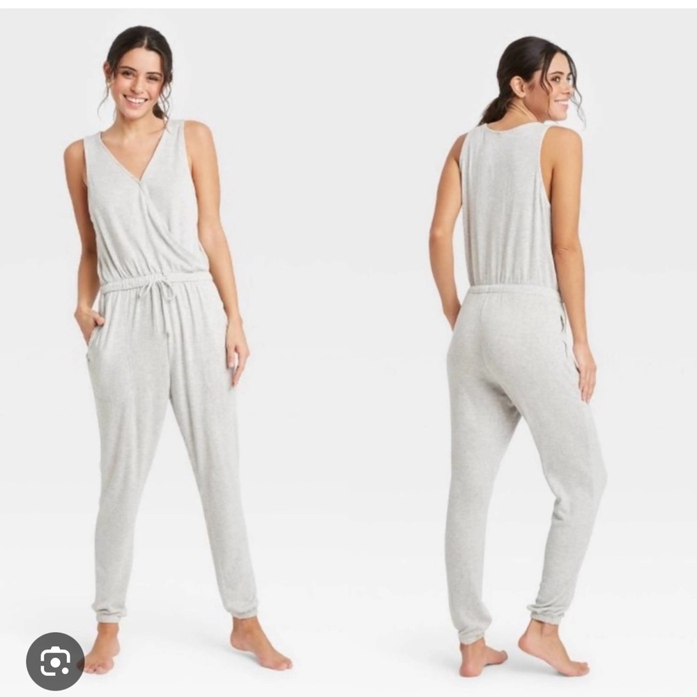 Stars Above Loungewear Romper, Grey, size XS